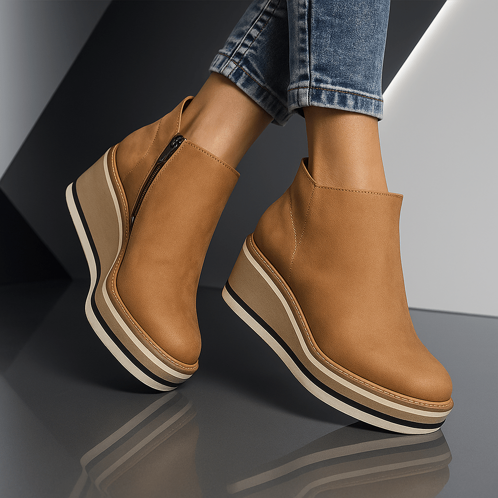 Adèle™ – Bottines compensées modernes - L'Atelier de Fleure