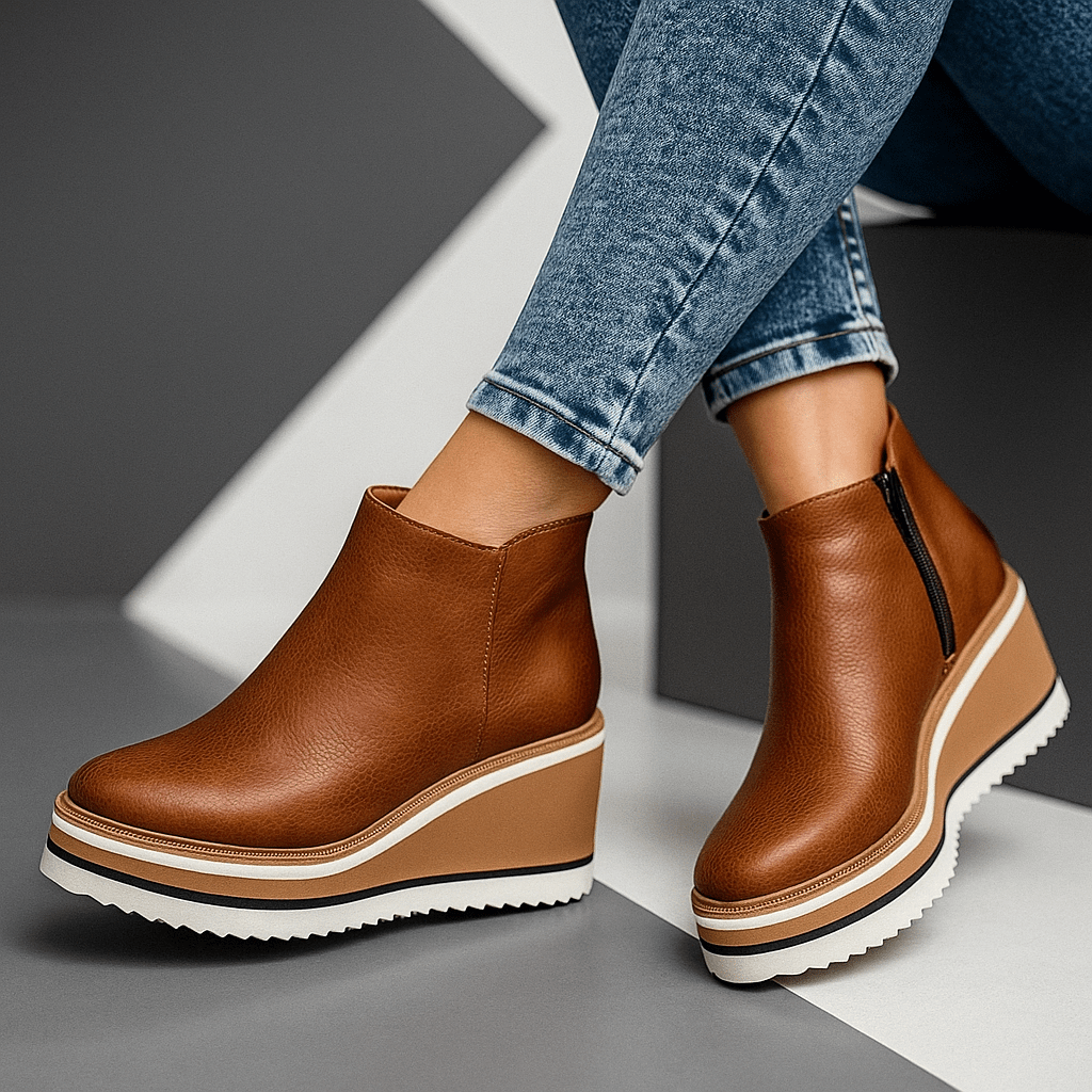 Adèle™ – Bottines compensées modernes - L'Atelier de Fleure