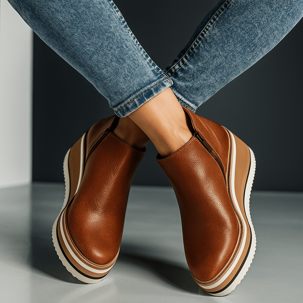 Adèle™ – Bottines compensées modernes - L'Atelier de Fleure