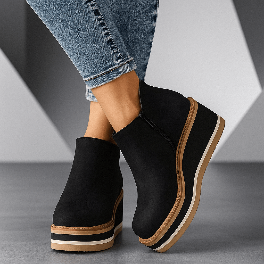 Adèle™ – Bottines compensées modernes - L'Atelier de Fleure