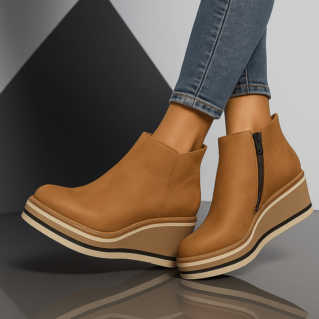 Adèle™ – Bottines compensées modernes - L'Atelier de Fleure