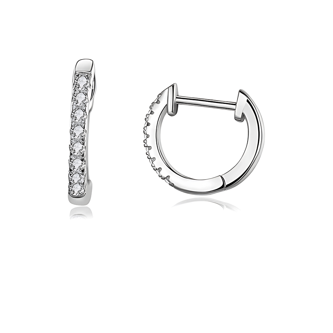 Crystal™ - Boucles d’Oreilles Clous avec Zircon - L'Atelier de Fleure