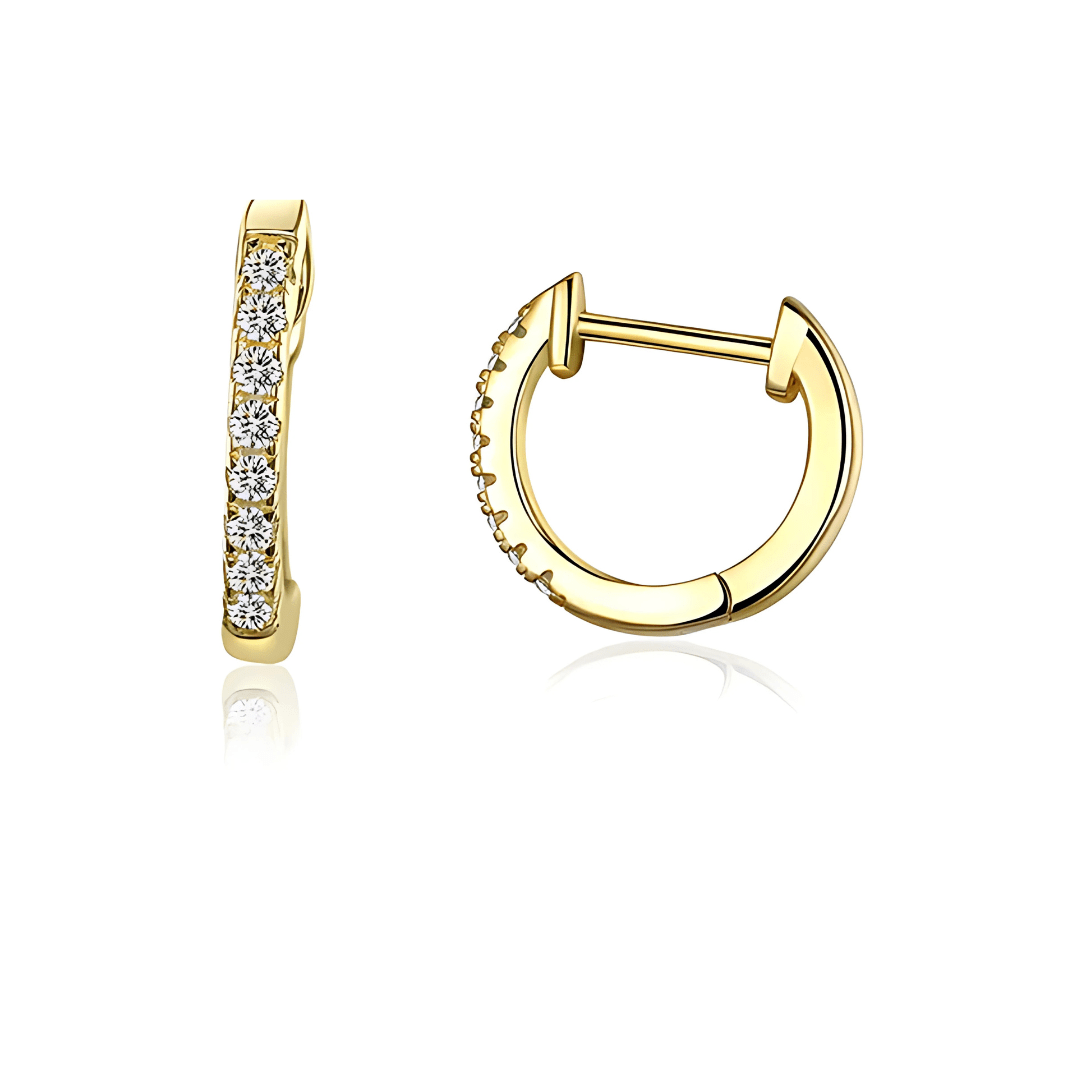 Crystal™ - Boucles d’Oreilles Clous avec Zircon - L'Atelier de Fleure