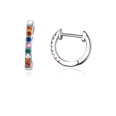 Crystal™ - Boucles d’Oreilles Clous avec Zircon - L'Atelier de Fleure