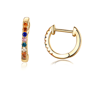 Crystal™ - Boucles d’Oreilles Clous avec Zircon - L'Atelier de Fleure