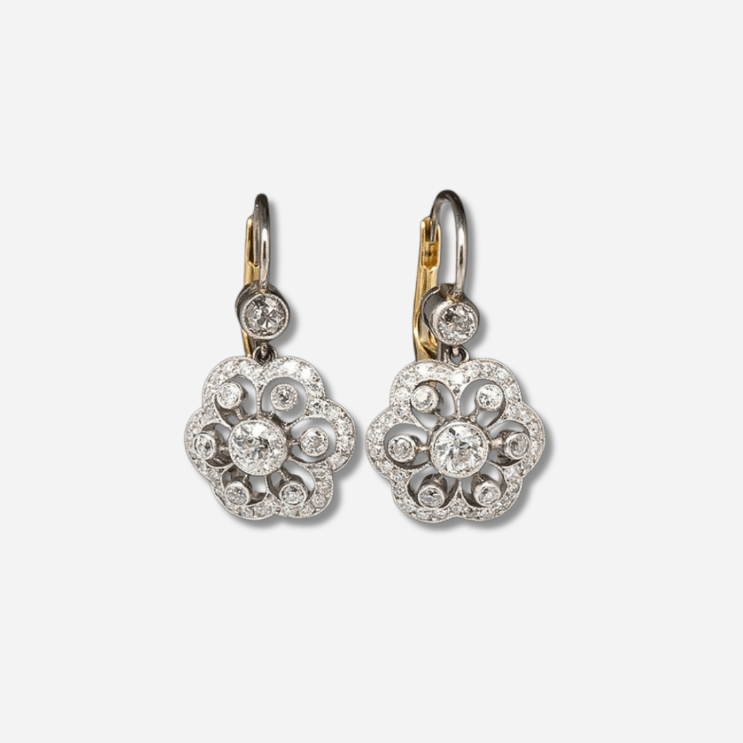 Mandala™ - Boucles d’oreilles vintage en cristal - L'Atelier de Fleure