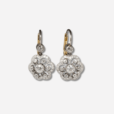 Mandala™ - Boucles d’oreilles vintage en cristal - L'Atelier de Fleure
