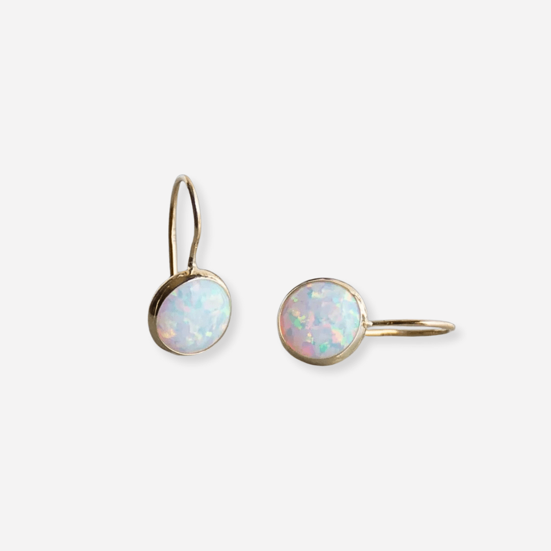 Luna™ - Boucles d’oreilles dorées avec opale - L'Atelier de Fleure