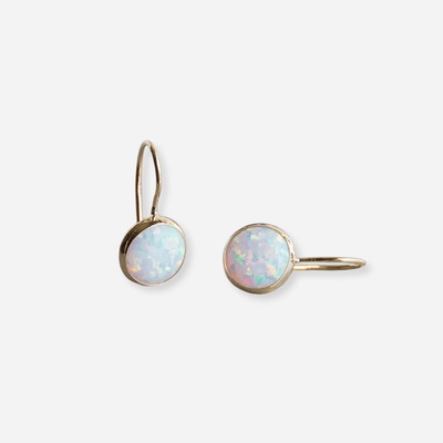 Luna™ - Boucles d’oreilles dorées avec opale - L'Atelier de Fleure