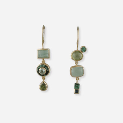 Émeraude™ - Boucles d’oreilles vintage vertes - L'Atelier de Fleure