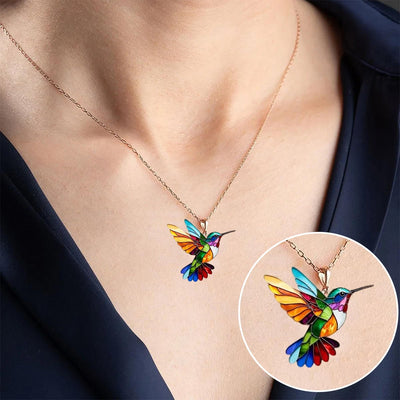 Lenoir™ - Collier colibri élégant + boucles d’oreilles assorties offertes - L'Atelier de Fleure