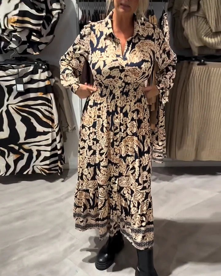 Merle™ – Robe à motifs élégante et fluide - L'Atelier de Fleure