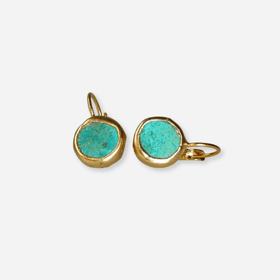 Thalia™ - Boucles d’oreilles en pierre turquoise - L'Atelier de Fleure