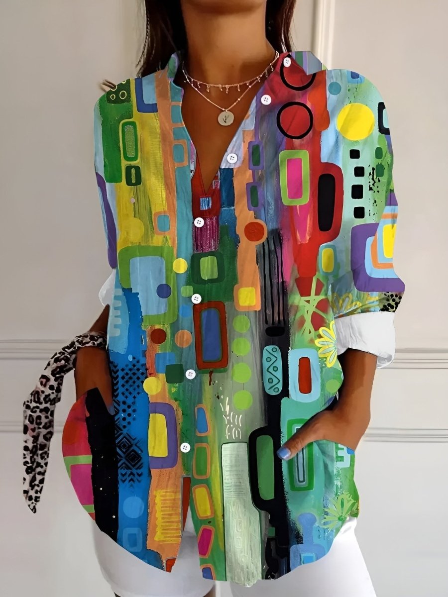Linea™ – Blouse artistique colorée - L'Atelier de Fleure