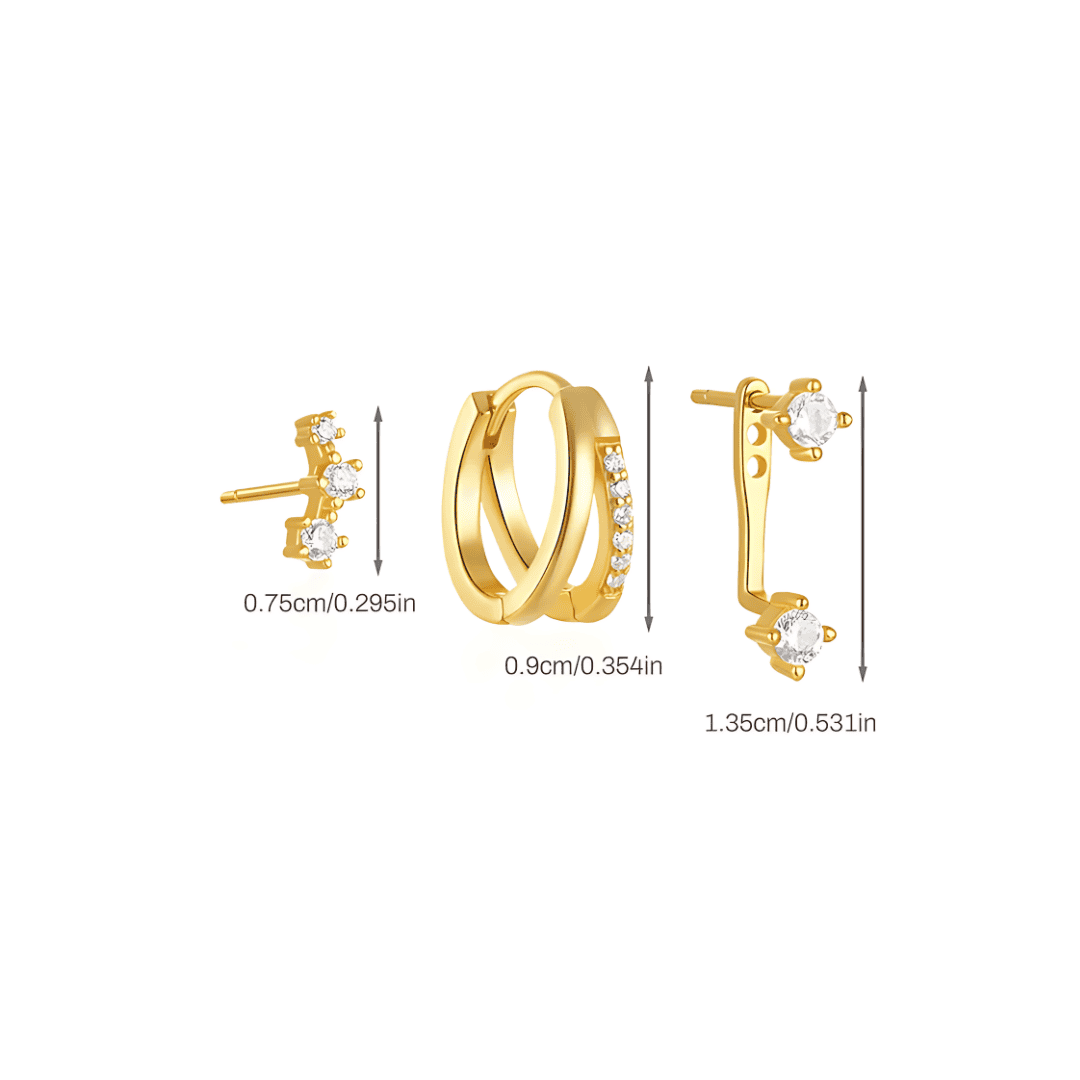 Elysia™ - Set de Boucles d’Oreilles - L'Atelier de Fleure