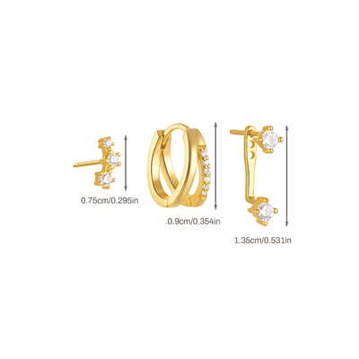 Elysia™ - Set de Boucles d’Oreilles - L'Atelier de Fleure
