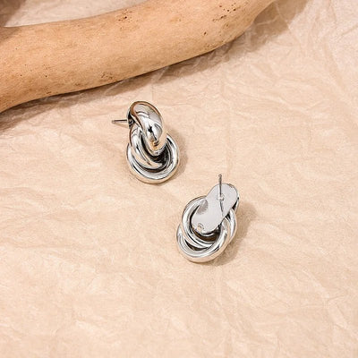 Lila™ - Boucles d’Oreilles Clous Nouées - L'Atelier de Fleure