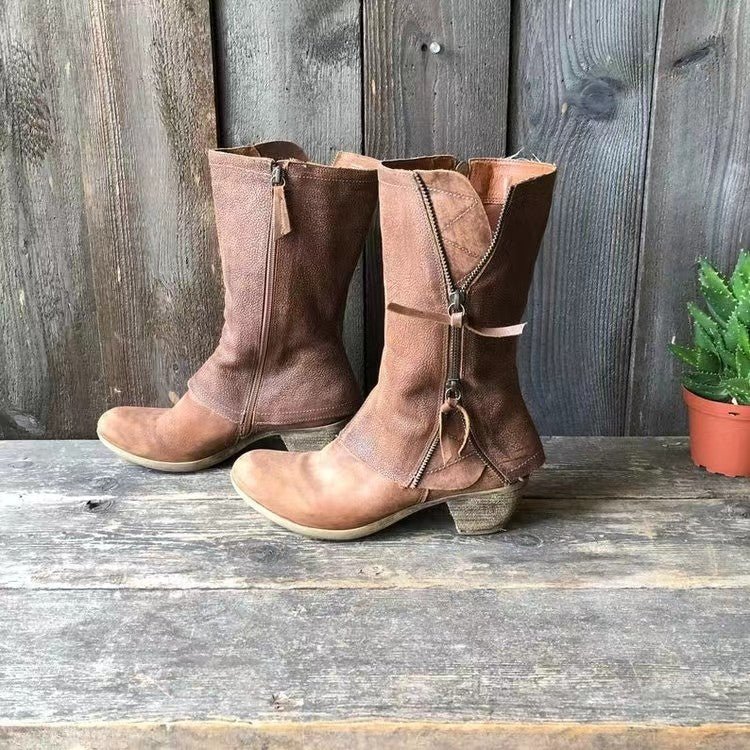 Maya™ – Bottes d’automne en cuir végan - L'Atelier de Fleure