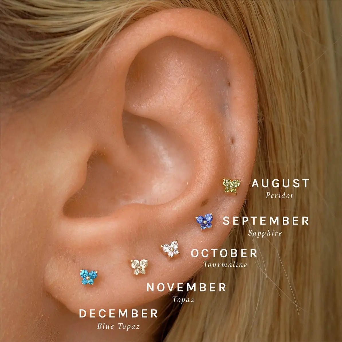 Zodiac™ - Boucles d’Oreilles Pierre de Naissance - L'Atelier de Fleure