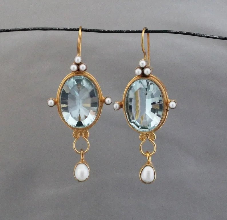 Maylin™ - Boucles d’oreilles vintage avec perle - L'Atelier de Fleure