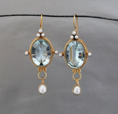 Maylin™ - Boucles d’oreilles vintage avec perle - L'Atelier de Fleure