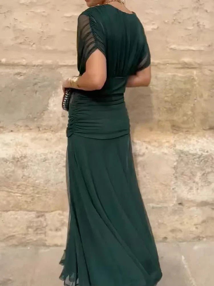 Helodia™ – Robe élégante à décolleté en V - L'Atelier de Fleure