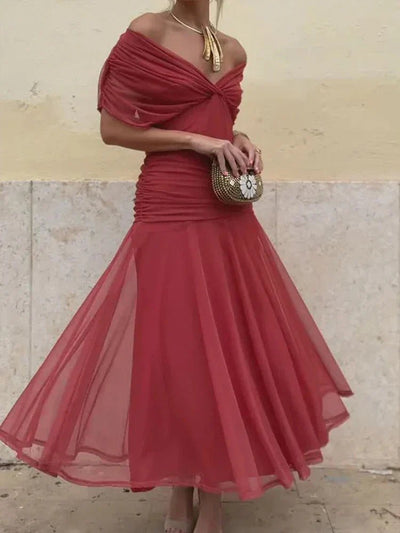 Helodia™ – Robe élégante à décolleté en V - L'Atelier de Fleure