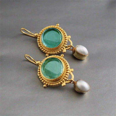 Véline™ - Boucles d’oreilles vintage avec perle - L'Atelier de Fleure