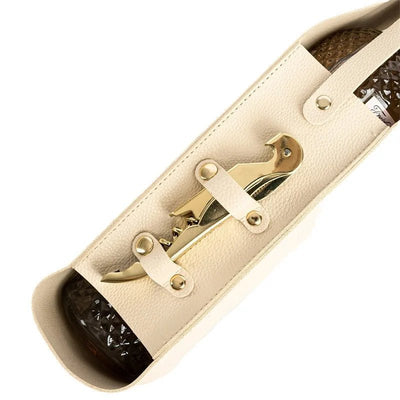 Vintis™ – Porte - bouteille en cuir élégant - L'Atelier de Fleure