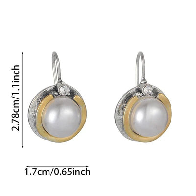 Alba™ - Boucles d’oreilles en acier avec perle - L'Atelier de Fleure