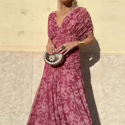 Helodia™ – Robe élégante à décolleté en V - L'Atelier de Fleure