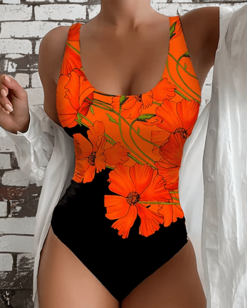 Lucy - Maillot Floral Élégant - L'Atelier de Fleure