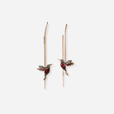 Kolibrie™ - Boucles d’oreilles design motif colibri - L'Atelier de Fleure