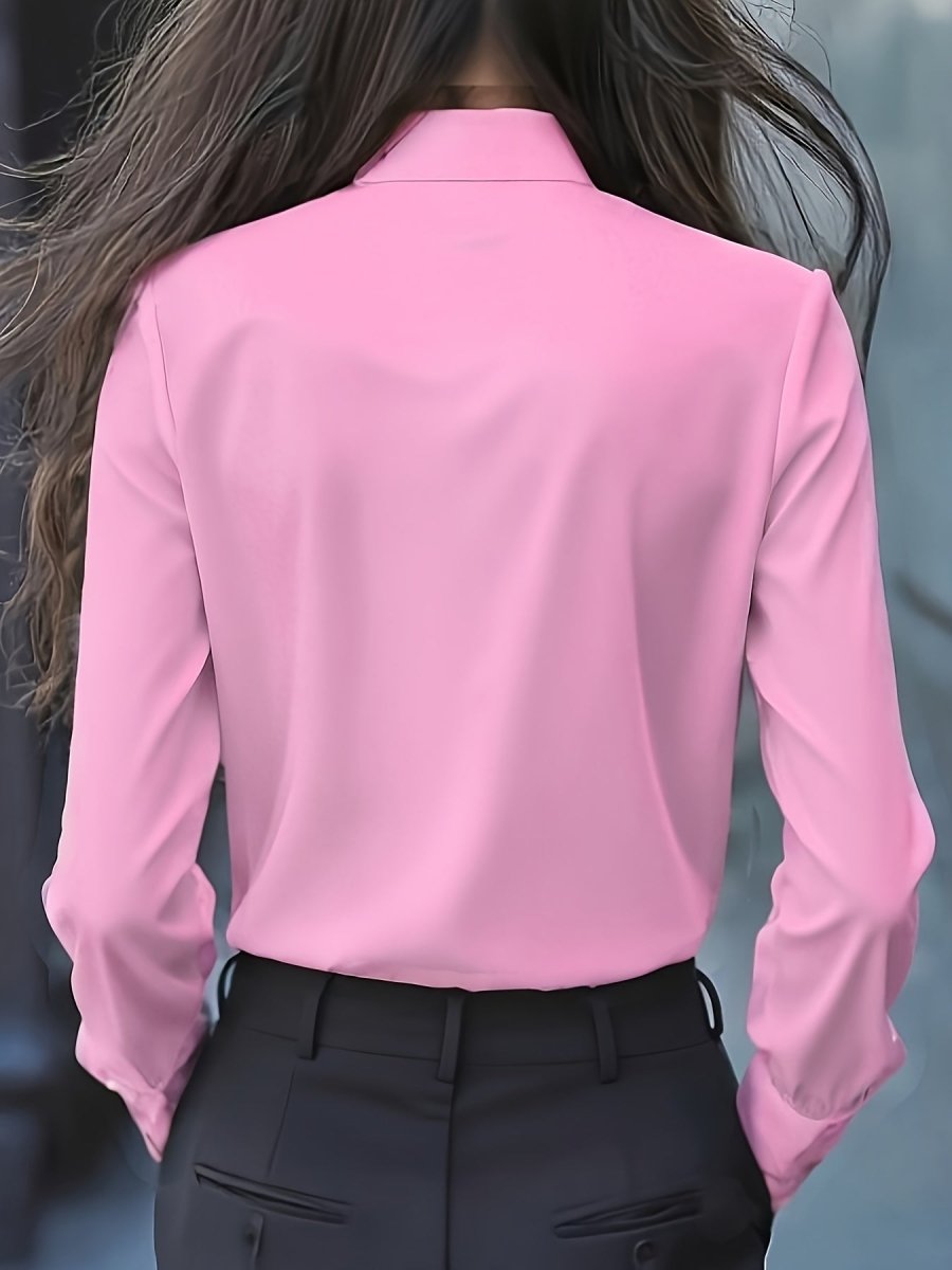Dwynna™ – Blouse à nœud volanté et manches longues - L'Atelier de Fleure