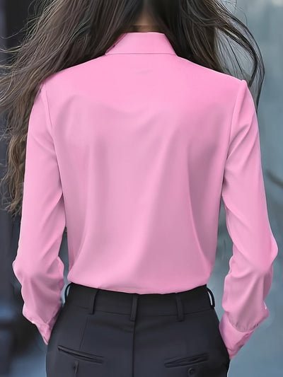 Dwynna™ – Blouse à nœud volanté et manches longues - L'Atelier de Fleure