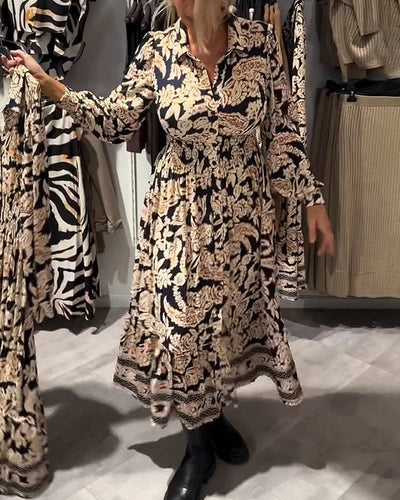 Merle™ – Robe à motifs élégante et fluide - L'Atelier de Fleure