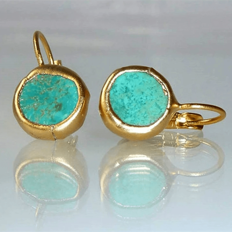 Thalia™ - Boucles d’oreilles en pierre turquoise - L'Atelier de Fleure