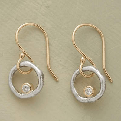 Laura™ - Boucles d’oreilles vintage avec zirconiums - L'Atelier de Fleure