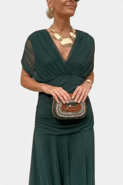 Helodia™ – Robe élégante à décolleté en V - L'Atelier de Fleure