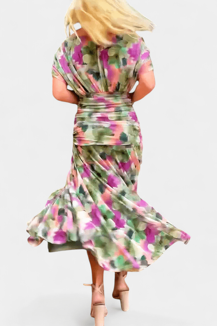 Helodia™ – Robe élégante à décolleté en V - L'Atelier de Fleure