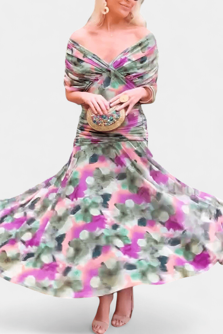 Helodia™ – Robe élégante à décolleté en V - L'Atelier de Fleure