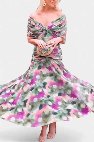 Helodia™ – Robe élégante à décolleté en V - L'Atelier de Fleure