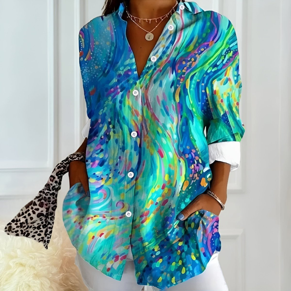 Linea™ – Blouse artistique colorée - L'Atelier de Fleure
